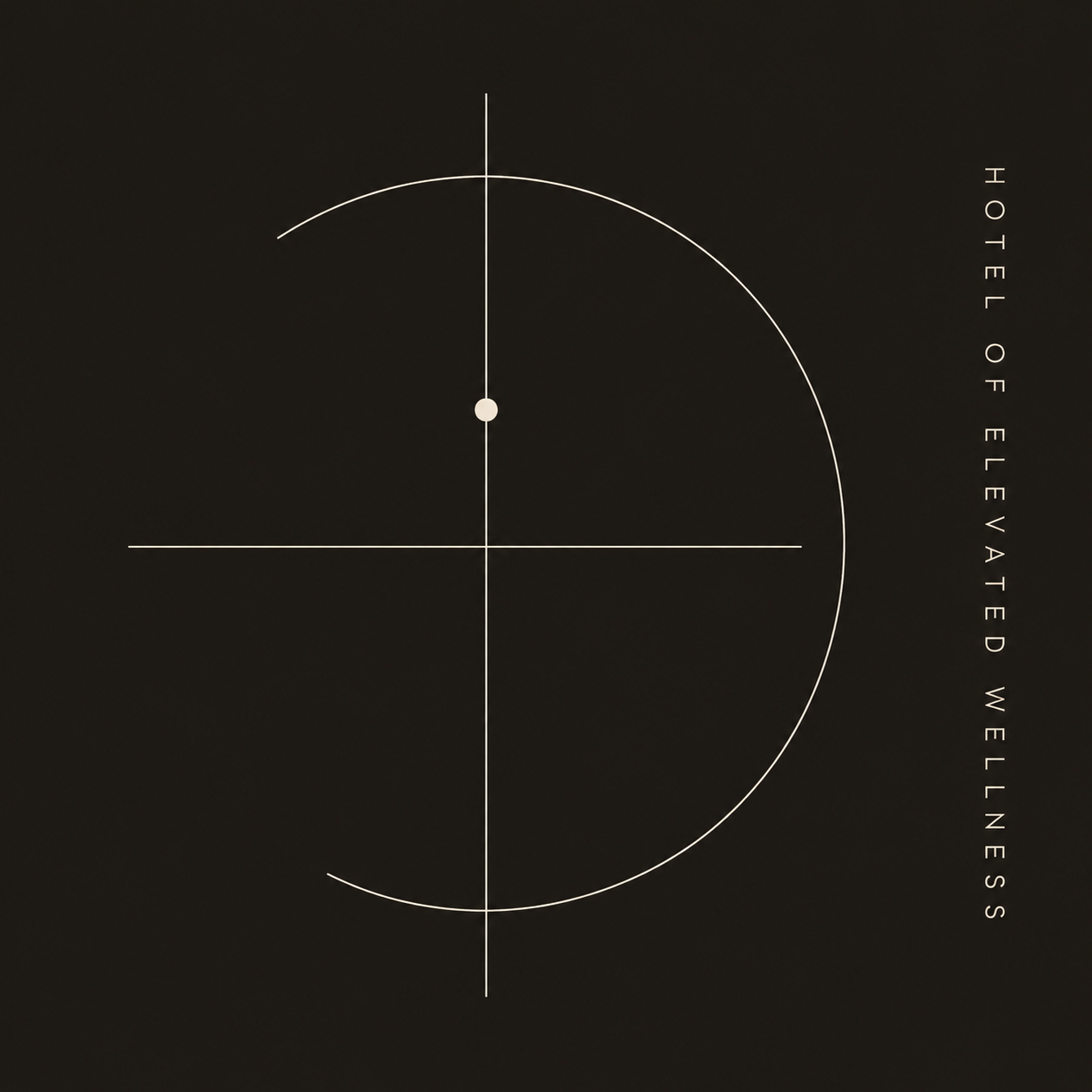 The EUDAE mark, a quiet circle, vertical ascent, and grounding horizon
